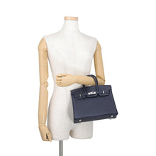 将图像加载到图库查看器中，HERMES Birkin Blue Nuit Togo Leather Size 25
