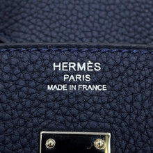 将图像加载到图库查看器中，HERMES Birkin Blue Nuit Togo Leather Size 25
