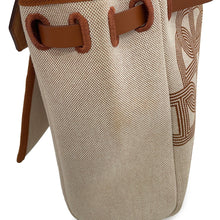 将图像加载到图库查看器中，HERMES Herbag Zip Le Tourne Fauve/Ecru/Beige Toile H Vache Hunter Leather Size PM

