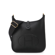 HERMES Evelyne3 Black Taurillon Clemence Size 23