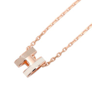 HERMES Pop Ash Necklace Rocabar Size Mini system Lacquer Gold Plated