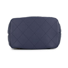 将图像加载到图库查看器中，CHANEL Matelasse Drawstring Double Pocket Backpack NavyAS4342 Calf Leather
