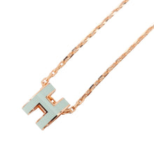 Load image into Gallery viewer, HERMES Pop Ash Necklace Size Mini VertPeppermint Gold Plated Lacquer
