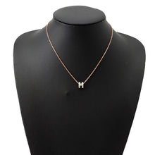 将图像加载到图库查看器中，HERMES Pop Ash Necklace Size Mini VertPeppermint Gold Plated Lacquer
