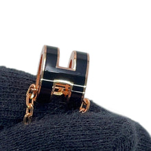 Load image into Gallery viewer, HERMES Pop Ash Necklace Size Mini Black Gold Plated Lacquer
