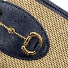 Load image into Gallery viewer, GUCCI Horsebit 1955 Zip-Around Wallet Japan Limited Edition Beige/Navy621889 H58AG 2599 Canvas/Leather

