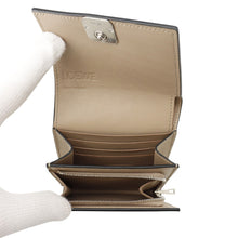 Load image into Gallery viewer, LOEWE Anagram Compact Flap Wallet SandC821L57X01 2150 Pebble Grain Calf Leather
