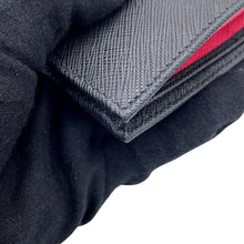 Load image into Gallery viewer, PRADA Saffiano Leather Multicolor Compact Wallet Black/Hibiscus1MV204_ZLP_F061H Saffiano LeatherLeather
