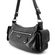 Load image into Gallery viewer, BALENCIAGA Super Busy Sling Bag Black802227 Arena Lambskin Size Small
