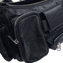 Load image into Gallery viewer, BALENCIAGA Super Busy Sling Bag Black802227 Arena Lambskin Size Small
