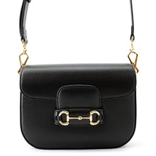 Load image into Gallery viewer, GUCCI Horsebit 1955 Small Shoulder Bag Black658574 Leather
