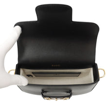 Load image into Gallery viewer, GUCCI Horsebit 1955 Small Shoulder Bag Black658574 Leather
