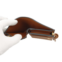 Load image into Gallery viewer, LOEWE Knot Compact Wallet Black/BrownCEM1NCWX01 Shiny Nappa Calf Leather
