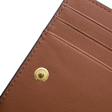 Load image into Gallery viewer, LOEWE Knot Compact Wallet Black/BrownCEM1NCWX01 Shiny Nappa Calf Leather
