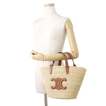 Load image into Gallery viewer, CELINE Panier Basket Bag Teen Supple Tan115802FF7.04LU Raffia Leather
