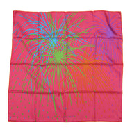 HERMES Carre PLUIE DETINCELLES (Rain of Fireworks) Size 90 Pink/Multicolor Silk100%