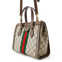 Load image into Gallery viewer, GUCCI OBDIA GG Supreme 2WAY Tote Bag Beige/Brown547551 PVC Leather
