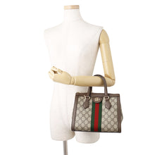 Load image into Gallery viewer, GUCCI OBDIA GG Supreme 2WAY Tote Bag Beige/Brown547551 PVC Leather
