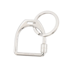 将图像加载到图库查看器中，HERMES Etrier Keychain Silver Metal
