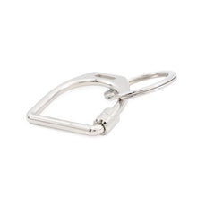 将图像加载到图库查看器中，HERMES Etrier Keychain Silver Metal

