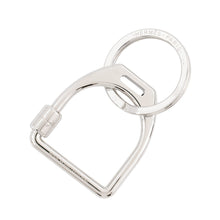 将图像加载到图库查看器中，HERMES Etrier Keychain Silver Metal
