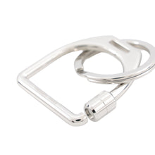 将图像加载到图库查看器中，HERMES Etrier Keychain Silver Metal
