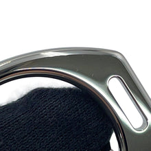 将图像加载到图库查看器中，HERMES Etrier Keychain Silver Metal
