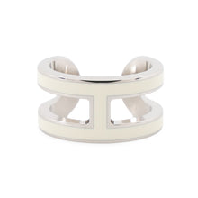 将图像加载到图库查看器中，HERMES Pop Ash Ear Cuff White Lacquer Metal
