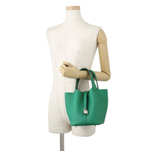 将图像加载到图库查看器中，HERMES Picotin Lock Vert Vertigo Taurillon Clemence Size PM
