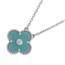将图像加载到图库查看器中，Van Cleef &amp; Arpels Vintage Alhambra 1PD Necklace 2022 HolidayVCARP9RU00 18K White Gold
