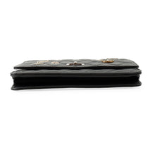 将图像加载到图库查看器中，CHANEL 2.55 Icon Chain Wallet BlackA80442 Leather
