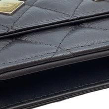 Load image into Gallery viewer, CHANEL 2.55 Icon Chain Wallet BlackA80442 Leather
