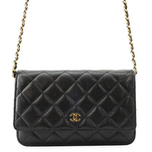 Load image into Gallery viewer, CHANEL Matelasse Classic Chain Wallet BlackAP0250 Caviar Leather
