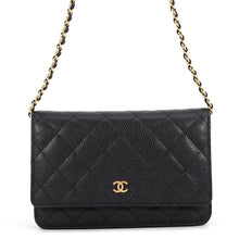 Load image into Gallery viewer, CHANEL Classic Matelasse Chain Wallet BlackAP0250 Caviar Leather
