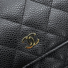Load image into Gallery viewer, CHANEL Classic Matelasse Chain Wallet BlackAP0250 Caviar Leather
