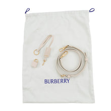Load image into Gallery viewer, BURBERRY Check Bowling Bag Soap Beige81251071 PVC Calf Leather Size Mini
