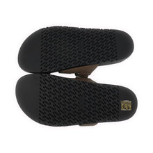 Load image into Gallery viewer, HERMES Shipley Sandals Etoupe/Black Epsom Rubber Size 38
