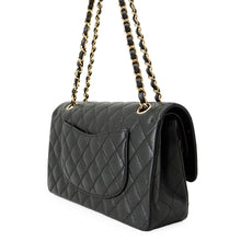 Load image into Gallery viewer, CHANEL Matelasse W Flap ChainShoulder Bag BlackA01112 Caviar Leather Size 25
