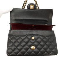 Load image into Gallery viewer, CHANEL Matelasse W Flap ChainShoulder Bag BlackA01112 Caviar Leather Size 25
