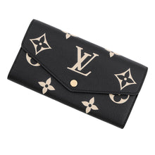 Load image into Gallery viewer, LOUIS VUITTON Portefeuille Sarah Noir/BeigeM80496 Bicolor Monogram Empreinte Leather
