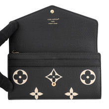 Load image into Gallery viewer, LOUIS VUITTON Portefeuille Sarah Noir/BeigeM80496 Bicolor Monogram Empreinte Leather
