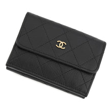 Load image into Gallery viewer, CHANEL Small flap wallet BlackAP4951 Calf Leather
