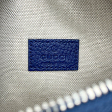 Load image into Gallery viewer, GUCCI GG embossed crossbody bag Navy658582 Leather
