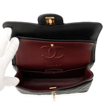 Load image into Gallery viewer, CHANEL Matelasse W Flap ChainShoulder Bag BlackA01113 Caviar Leather Size 23
