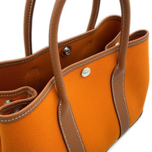将图像加载到图库查看器中，HERMES Garden Party Apricot/Gold Toile Military Negonda Leather Size TPM
