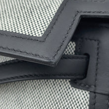 将图像加载到图库查看器中，HERMES Kelly Sellier Black/Ecru Swift Leather Toile H Size 25
