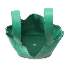 将图像加载到图库查看器中，HERMES Picotin Lock Vert Jade Taurillon Clemence Size PM
