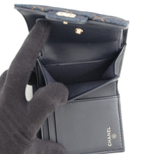 Load image into Gallery viewer, CHANEL CC Logo Classic Small Compact Wallet NavyAP0229 Denim
