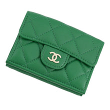 Load image into Gallery viewer, CHANEL Classic Small flap wallet GreenAP0230 Lambskin
