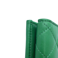 Load image into Gallery viewer, CHANEL Classic Small flap wallet GreenAP0230 Lambskin
